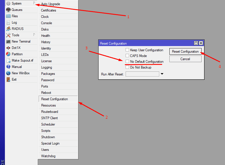 Сброс настроек